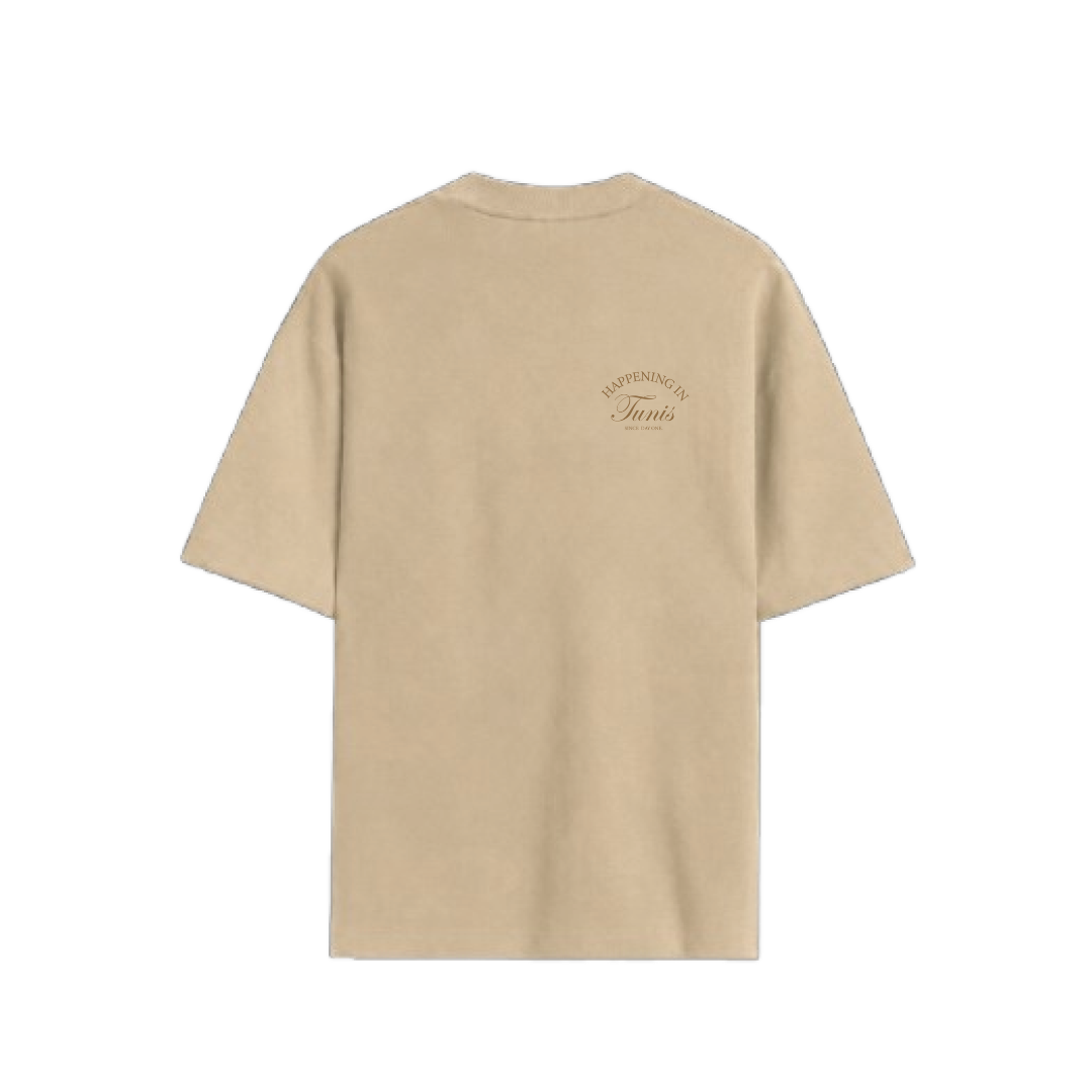 Happening in Tunis Sand Beige Tee