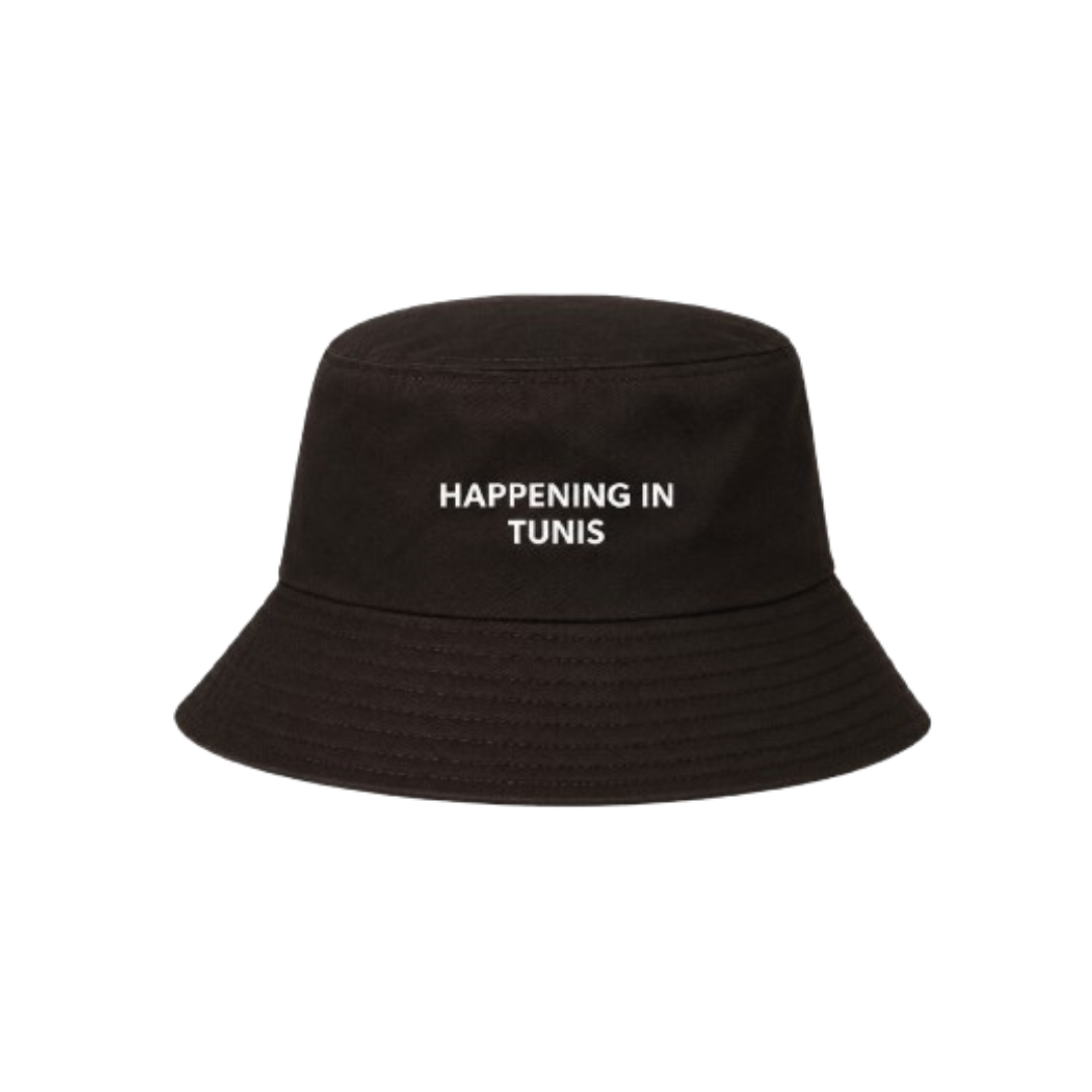 Happening in Tunis Dark Brown Bucket Hat