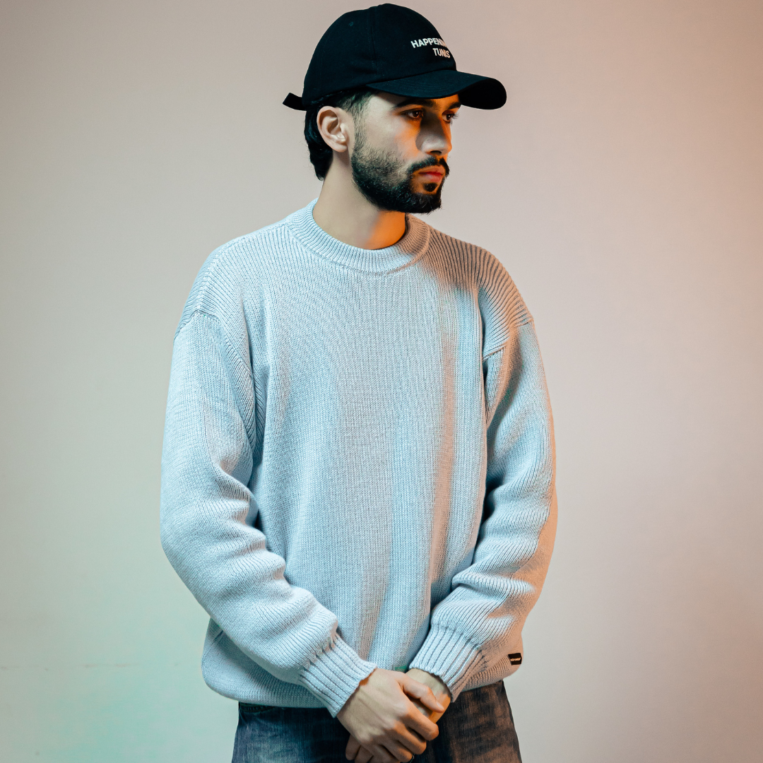 Happening in Tunis Heavyweight Pastel Blue Knit