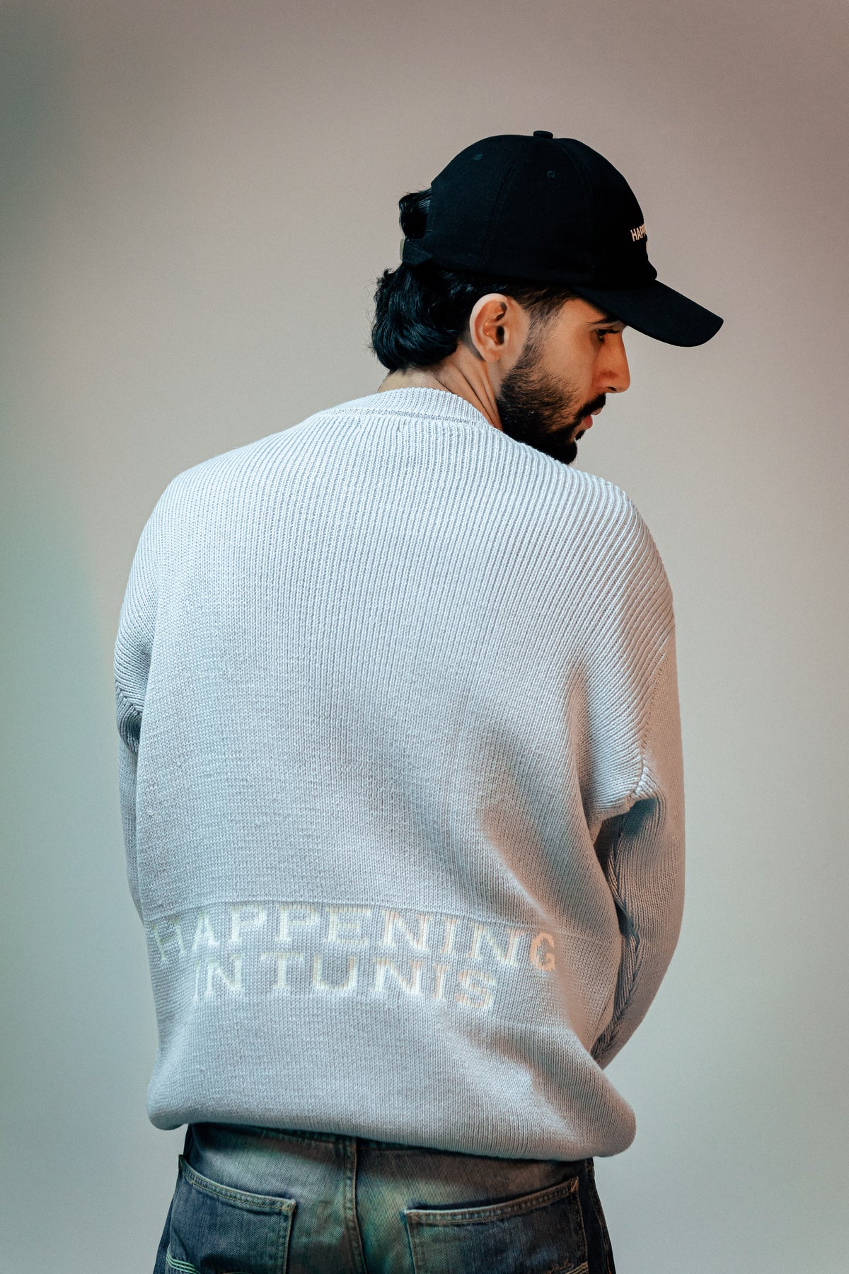 Happening in Tunis Heavyweight Pastel Blue Knit